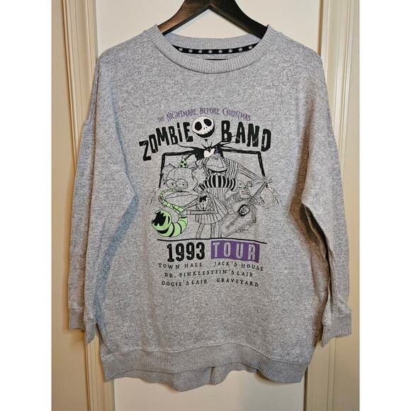 Disney Tops - Disney's Nightmare Before Christmas Zombie Band 1993 Tour Crew Neck Size XL
